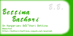 bettina bathori business card